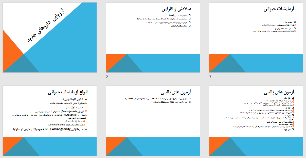 دانلود فایل پاورپوینت ارزیابی داروهای جدید